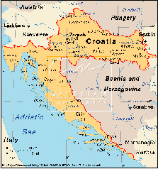Landkarte von Kroatien
